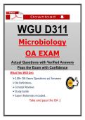 D311 OA Exam &ndash; WGU Microbiology Objective Assessment &lpar;2026&rpar; Actual Questions & Study Guide &vert; Guarantee Pass
