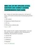 NBRC TMC CRT RRT UPDATED ACTUAL&NewLine;QUESTIONS AND CORRECT ANSWERS&NewLine;COMPREHENSIVE STUDY GUIDE