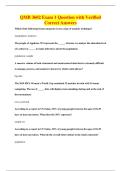 QMB 3602 Exam 1 Question with Verified&NewLine;Correct Answers