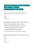 NCATT AET UPDATED ACTUAL QUESTIONS&NewLine;AND CORRECT ANSWERS&NewLine;COMPREHENSIVE STUDY GUIDE&NewLine;