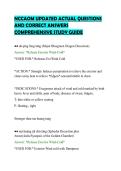 NCCAOM UPDATED ACTUAL QUESTIONS&NewLine;AND CORRECT ANSWERS&NewLine;COMPREHENSIVE STUDY GUIDE
