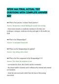 NFDN 1001 FINAL ACTUAL TEST&NewLine;QUESTIONS WITH COMPLETE ANSWER&NewLine;KEY
