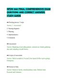 NFDN 1001 FINAL COMPREHENSIVE EXAM&NewLine;QUESTIONS AND CORRECT ANSWERS&NewLine;STUDY GUIDE