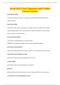 Psych 2GG3 Test 3 Question with Verified&NewLine;Correct Answers
