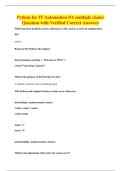 Python for IT Automation PA multiple choice&NewLine;Question with Verified Correct Answers