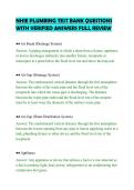 NHIE PLUMBING COMPREHENSIVE EXAM&NewLine;QUESTIONS AND CORRECT ANSWERS&NewLine;STUDY GUIDE
