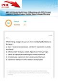 NSG 3450 Mental Health Exam 1 &vert;Questions with 100&percnt; Correct&NewLine;Answers &vert; Verified &vert; Latest Update- Galen College of Nursing
