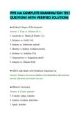 PPR 160 COMPLETE EXAMINATION TEST&NewLine;QUESTIONS WITH VERIFIED SOLUTIONS