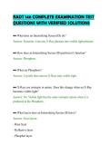 RADT 146 COMPLETE EXAMINATION TEST&NewLine;QUESTIONS WITH VERIFIED SOLUTIONS