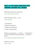 RADT 146 TEST BANK QUESTIONS WITH&NewLine;VERIFIED ANSWERS FULL REVIEW