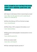 UTAH COSMETOLOGY INSTRUCTOR EXAM&NewLine;SCRIPT WITH VERIFIED QUESTIONS AND&NewLine;ANSWERS&NewLine;