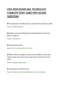 UTAH STATE BOARD NAIL TECHNOLOGY&NewLine;COMPLETE STUDY GUIDE WITH SOLVED&NewLine;QUESTIONS&NewLine;