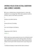 UWORLD NCLEX EXAM ACTUAL QUESTIONS&NewLine;AND CORRECT ANSWERS&NewLine;