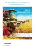 Test Bank &ndash; Farm Management &lpar;10th Edition&comma; Ronald Kay & William Edwards&rpar; &ndash; Chapters 1&ndash;22 Complete Assessment Material