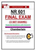 NR 601 Final Exam &ndash; Chamberlain Primary Care of the Maturing and Aged Family &lpar;2026&sol;2027&rpar; Actual Questions & Verified Answers &vert; 3 Full Exam Sets &vert; Updated PDF