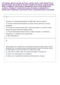 FIT BCBA MOCK EXAM ACTUAL 2026&sol;2027 AND PRACTICE &NewLine;QUESTIONS ACCURATE EXAM COMPLETE REAL QUESTIONS &NewLine;AND CORRECT DETAILED ANSWERS WITH RATIONALES &NewLine;&lpar;100&percnt; CORRECT VERIFIED SOLUTIONS&rpar; CURRENTLY &NewLine;UPDATED VERSION 2026 EDITION &vert;GUARANTEED SUCCESS 