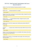 CIST 1122 - Final Exam Study Guide Questions with Correct&NewLine;Answers &lpar;Grade A&plus;&rpar;