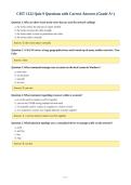 CIST 1122 Quiz 9 Questions with Correct Answers &lpar;Grade A&plus;&rpar;
