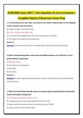 ACHE BOG Exam 2027 &vert; Test Questions & Correct Answers &vert; Complete Board of Governors Exam Prep