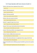 CLC Exam&comma; Questions with Correct Answers &lpar;Grade A&plus;&rpar;