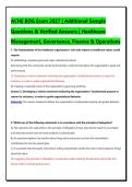 ACHE Board of Governors &lpar;BOG&rpar; Exam &vert; Test Questions & Correct Answers &vert; Complete Package Bundle 
