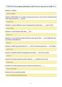 CM 2215 Excavations Questions with Correct Answers &lpar;Grade A&plus;&rpar;