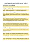 CM 3111 Exam 1 Questions with Correct Answers &lpar;Grade A&plus;&rpar;