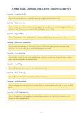 CMRP Exam&comma; Questions with Correct Answers &lpar;Grade A&plus;&rpar;
