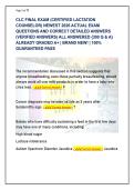 Certified Lactation Counselor &lpar;CLC&rpar; Final Exam Study Guide &lpar;Latest 2026&sol;2027&rpar; &vert; Graded A&plus; &vert; 300 Q&A
