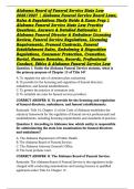 Alabama Board of Funeral Service State Law 2026&sol;2027 &vert; Alabama Funeral Service Board Laws&comma; Rules & Regulations Study Guide & Exam Prep &vert; Alabama Funeral Service State Law Practice Questions&comma; Answers & Detailed Rationales &vert; Alabama Funeral Director & Embal