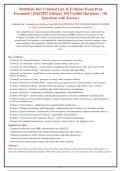 MULTISTATE BAR CRIMINAL LAW EVIDENCE EXAM ACTUAL EXAM 2026 COMPLETE EXAM STYLE Q&A WITH RATIONALES&vert; INSTANT DOWNLOAD