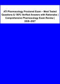 ATI Pharmacology Proctored Exam &ndash; Practice Questions&comma; Answers & Rationales for Comprehensive Review 2026-2027