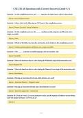 CSE 230 All Questions with Correct Answers &lpar;Grade A&plus;&rpar;