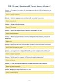 CSE 230 exam 1 Questions with Correct Answers &lpar;Grade A&plus;&rpar;