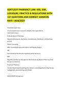 Kentucky Pharmacy Law Exam Study Guide&colon; 137 Practice Questions with Answers for MPJE Success &lpar;2026-2027 Edition&rpar;