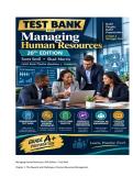 Test Bank For Managing Human Resources 20th Edition&comma; Latest Exam Practice Questions Graded A&plus;&period;pdf&NewLine;&NewLine;