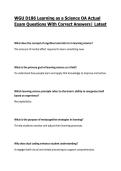 WGU D186 Learning as a Science OA Actual Exam Questions With Correct Answers&vert; Latest