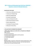 NR 511 Advanced Pathophysiology Final Exam 2026&sol;2027 &ndash; &NewLine;Questions&comma; Answers & Detailed Rationales