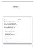 ASREB SESSION 11B QUESTIONS AND VERIFIED ANSWERS