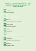 FORENSIC ACCOUNTING & FRAUD EXAMINATION&NewLine;MIDTERM UPDATED ACTUAL QUESTIONS AND&NewLine;CORRECT ANSWERS