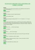 CD 225 EXAM 2 UPDATED ACTUAL QUESTIONS AND&NewLine;CORRECT ANSWERS