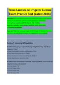 Texas Landscape Irrigator License Exam 2026 &ndash; Comprehensive Practice Test Questions and Answers&comma; Landscape Irrigation Licensing Review & Study Guide