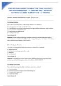 CWB WELDING INSPECTOR PRACTICE EXAM 2026&sol;2027 &vert; WELDING INSPECTION &vert; 75 VERIFIED Q&A &vert; DETAILED RATIONALES &vert; PASS GUARANTEED &ndash; A&plus; GRADED