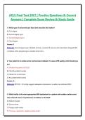 ACLS Final Test 2027 &vert; Practice Questions & Correct Answers &vert; Complete Exam Review & Study Guide