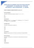  ALEKS MATH PLACEMENT PRACTICE EXAM 2026&sol;2027 &vert; ASSESSMENT &vert; 40 VERIFIED Q&A &vert; DETAILED RATIONALES &vert; PASS GUARANTEED &ndash; A&plus; GRADED
