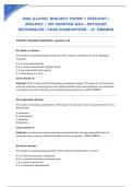 AQA A-LEVEL BIOLOGY PAPER 1 2026&sol;2027 &vert; BIOLOGY &vert; 100 VERIFIED Q&A &vert; DETAILED RATIONALES &vert; PASS GUARANTEED &ndash; A&plus; GRADED