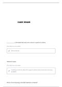 CADC PRACTICE EXAM 2 QUESTIONS AND VERIFIED ANSWERS