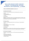 AQA A-LEVEL BIOLOGY PAPER 2 2026&sol;2027 &vert; BIOLOGY &vert; 100 VERIFIED Q&A &vert; DETAILED RATIONALES &vert; PASS GUARANTEED &ndash; A&plus; GRADED