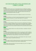 OCN TEST B UPDATED ACTUAL QUESTIONS AND&NewLine;CORRECT ANSWERS
