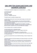 GBA WRITTEN EXAM QUESTIONS AND&NewLine;ANSWERS 2026&sol;2027